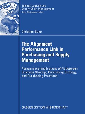 cover image of The Alignment Performance Link in Purchasing and Supply Management